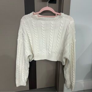 DAZY cream cropped sweater